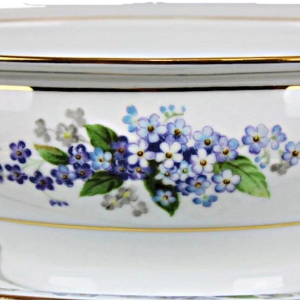 Noritake Gravy Boat VIOLETTE‎ with Attached Underplate #3054 Purple Flowers